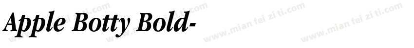 Apple Botty Bold字体转换
